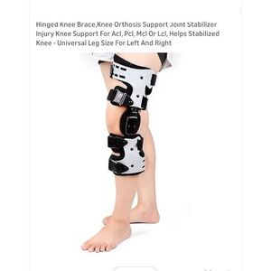Adjustable Hinged Knee Brace in Black and White
